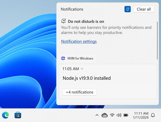 Windows Notification Center