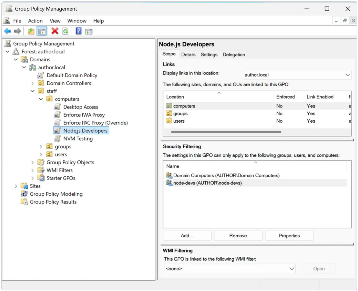 Create GPO